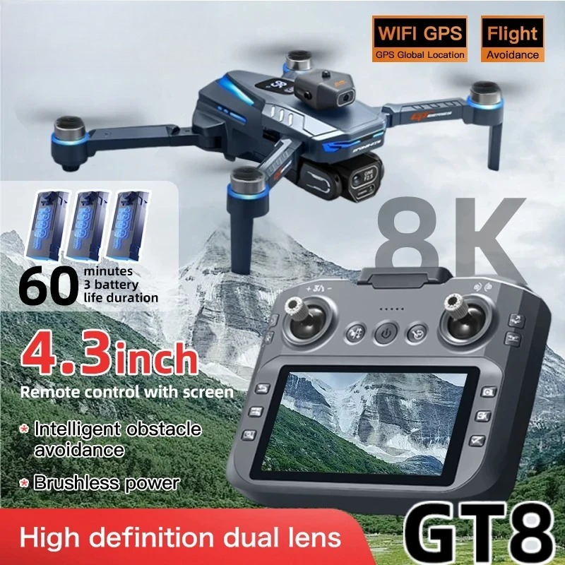 Drone Ae Rc - Orijinal GT8 Drone 8K Profesyonel Çift