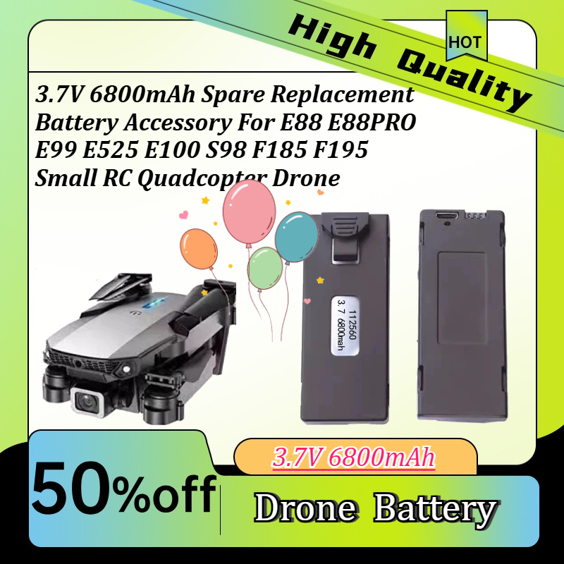 Drone E88 Rc Quadcopter - 3.7 V 6800 mAh Yedek Yedek