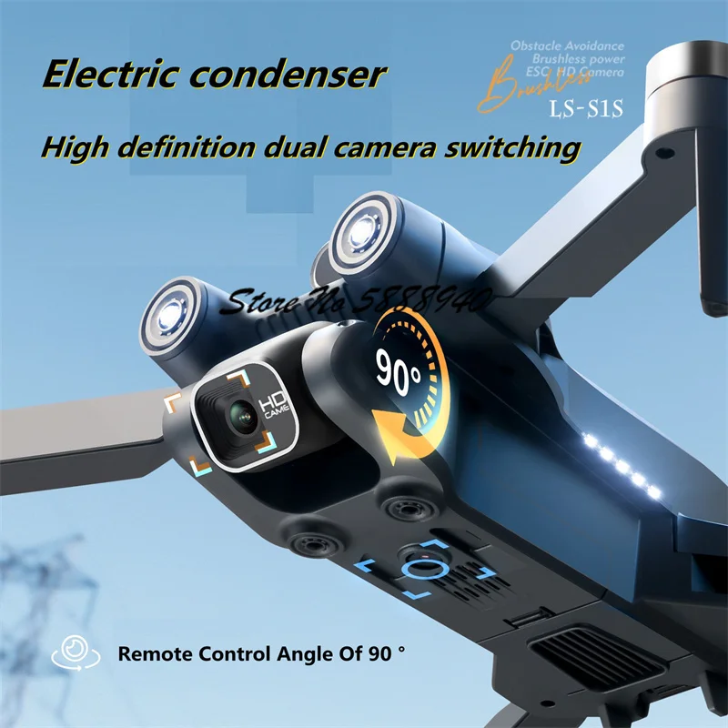Drone S1S Rc Quadcopter - 6K Optik Akışlı, Fırçasız Motorlu, Katlanabilir,