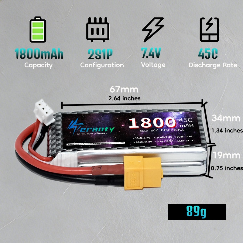 TERANTY 2S 3S 4S 1800mAh Lipo  - Drone Rc Leading incelemesi ve fiyatı