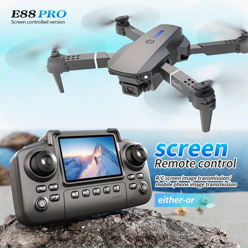 E88 PRO Drone ekranlı 4K HD Ka - Drone E88 Rc Quadcopter incelemesi ve fiyatı